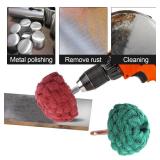 Hiqalty 9PCS Scouring Pads Abrasive Buffing Polishing Wheel Drill Attachment Set, Non Woven Wheel Polishing Kit for Drill,Power Scrubber Drill Polishing Kit Green red Gray 1/4 Shank - Retail: $21