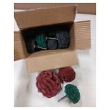 Hiqalty 9PCS Scouring Pads Abrasive Buffing Polishing Wheel Drill Attachment Set, Non Woven Wheel Polishing Kit for Drill,Power Scrubber Drill Polishing Kit Green red Gray 1/4 Shank - Retail: $21