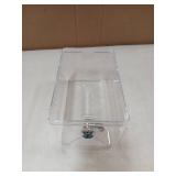 Uniclife Acrylic Donation Box for Fundraising, Clear Suggestion Box with Slot and Lock, Desktop Ballot Boxes Tip Jar, Plastic Storage Container for Voting Comment Collection, 7.3" x 4.5" x 3.9" ( Miss