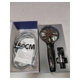 6-Mode High Pressure Handheld Shower Head Set, Consumer Reports Recommended HOPOPRO High Flow Hand Held Showerhead with 59 Inch Hose Bracket Teflon Tape Rubber Washers - Retail: $24