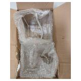 Pahdecor 2Pcs Flower Girl Basket set of 2 Plastic Wedding Basket Petals Basket with Pearl Handle Clear Flower Holder for Confetti,Wedding Home Decoration - Retail: $19