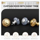 Gold Long Curtain Rods for Windows 72 to 144 Inch, Decorative Vintage Crystal 1