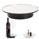 Motorized Display Stand - 7.87" Rotating Platform with Mirror Cover, USB Charging Port, 22 lbs Load Capacity, Ideal for Jewelry, 3D Model, Cake Photography - Retail: $23