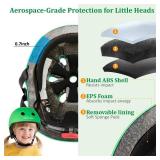KAMUGO Kids Adjustable Helmet, Suitable for Toddler Kids Ages 2-8 Boys Girls, Multi-Sport Safety Cycling Skating Scooter Helmet (Mint Green, Small) - Retail: $28