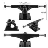 TLHB Skateboard Truck,Skateboard Wheels 52mm Suitable for Skateboarders,Fits 7.5-8" Deck Skateboard Bearings,Skateboard Pads,Durable Skateboard Hardware Combo Starter Kit-Black - Retail: $25