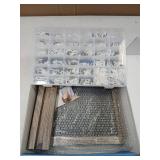 Double Sided Felt Letter Board with Letters - Pre Cut & Sorted 725 letters with Stand, Cursive Style Letters, Big Letters, Plastic Organizer, Tabletop Display, Rustic Farmhouse Wall Decor - Retail: $2