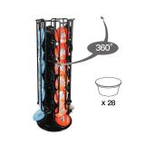SYSYLY Coffee Pod Holder Carousel Compatible For Starbucks Verismo,Lavazza Blue, CBTL,K-fee,Tchibo Cafissimo,Caffitaly systems,Coffee Pods Storage Organizer Stand Holds up to 28 Capsule Pods - Retail: