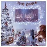 JMEXSUSS 33ft 100 LED White Christmas Lights, 8 Modes Connectable Clear Wire Twinkle Fairy String Lights Indoor, Plug-in Christmas String Lights Outdoor Waterproof for Christmas Wedding Party Tree - R