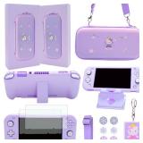 GUTIAL Accessories Bundle for Nintendo Switch Lite - Cute Kawaii NS Lite Accessories kit for Grils Boys Kids with Carrying Case, Cartoon Cover Case, Screen Protector, Stand - Purple - Retail: $20