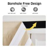 NICETOWN Blackout Door Blinds, No Drill No Tools Thermal Insulated Door Shade for French Window, Roman Roll Up Curtains for Light Control, Sidelight Curtains, 24" W x 72" L, 1 Panel, Biscotti Beige - 