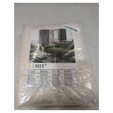 LAMIT Natural Ivory Semi Sheer Linen Curtains 84 inch Long, Cream White Light Filtering Living Room Panels Back Tab and Rod Pocket Neutral Drapes for Bedroom/Farmhouse, 2 Panels, 52 x 84 Inch - Retail