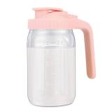 SusuBee Breast Milk Pitcher with Leak-proof Flip Cap 32oz Wide Mouth Mason Jar Pitcher for Breastmilk Storage Glass Breastmilk Jar Canister Resistant to Heat or Cold, Easy to Pour Spout - Retail: $15