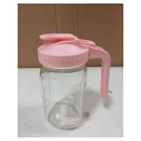 SusuBee Breast Milk Pitcher with Leak-proof Flip Cap 32oz Wide Mouth Mason Jar Pitcher for Breastmilk Storage Glass Breastmilk Jar Canister Resistant to Heat or Cold, Easy to Pour Spout - Retail: $15