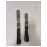 PUCKWAY Angled Icing Spatula, Stainless Steel Offset Spatula, Cake Spatula Set of 2 Black 6, 8 inch Blade - Retail: $10