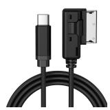 Drimfly AMI MMI to USB-C Aux Cable, for Apple iPhone 16 Series, iPhone 15 Series and Other USB-C Compatible Devices, Compatible with VW,Audi A3/A4/A5/A6/A7/A8/S4/S6/S8/Q5/Q7/R8/TT 2011-2016 - Retail: 