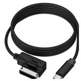 Drimfly AMI MMI to USB-C Aux Cable, for Apple iPhone 16 Series, iPhone 15 Series and Other USB-C Compatible Devices, Compatible with VW,Audi A3/A4/A5/A6/A7/A8/S4/S6/S8/Q5/Q7/R8/TT 2011-2016 - Retail: 