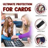 Baseball Card Binder 900 Pockets, HYMENEX Trading Card Binder 9 Pocket with 50 Removable Sleeves and Zipper for Baseball/Sports/Game Cards - Retail: $22