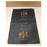 YRDBGHZDF Christmas Black Nutcracker Kitchen Towels, Merry Christmas Dish Tea Towels, Glitter Traditional Xmas Nutcrackers Decorative Hand Towels for Bathroom Kitchen, 16x24 Inch - Retail: $10