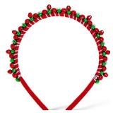 yfstyle Christmas Bell Headband Christmas Headbands Outfits for Women Red Green Beads Jingle Bells Hair Accessories New Year Gifts Red - Retail: $9