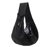 Dog Carrier Sling - Reversible Puppy Carrier Purse with Storage Pocket, Hand-Free Dog Sling Carrier for Carry Small Dogs and Cats, Travel Safety Harness, Dog and Cat Harness(Black) - Retail: $12