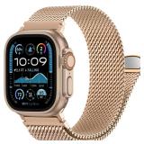 Zedoli Milanese Mesh Loop Compatible with Apple Watch Bands for Men 44mm 49mm 45mm 46mm 42mm, Stainless Steel Metal Magnetic Strap for iWatch Band Ultra 3 2 1 Series 11 10 9 8 7 6 5 4 3 2 1 SE - Retai