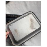 Hand Painted Rose Metal Snack Trays Set - 9 ct