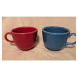 Fiestaware Coffee Cups Set - Red and Blue