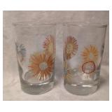 Mid-Century Starburst Glass Tumblers - 2 ct