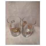 Mid-Century Starburst Glass Tumblers - 2 ct
