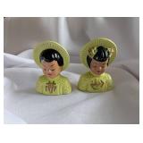1950s Japanese Ceramic Salt and Pepper Shakers - 2 ct