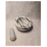White Marble Mortar and Pestle Set