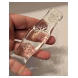 Clear Knife with Daisy Pattern