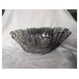 Iridescent Glass Grape Pattern Bowl