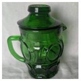 Emerald Green Glass Wheaton Creamer