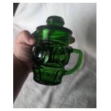 Emerald Green Glass Wheaton Creamer