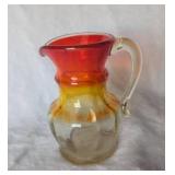 Amberina Glass Mini Pitcher