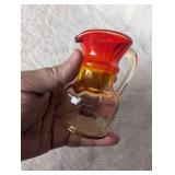 Amberina Glass Mini Pitcher