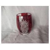 Ruby Red Cut Crystal Glass