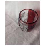 Ruby Red Cut Crystal Glass