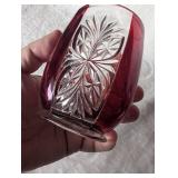 Ruby Red Cut Crystal Glass