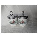 Royal Worcester Bird Design Egg Coddlers Set - 2 ct
