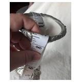 White Porcelain and Pewter Grape Design Vase