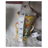 Japanese Hand-Painted Floral Vase Set - 2 ct