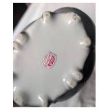 Hand-Painted Porcelain Vase with Pink Daisies