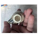 Mexican Folk Art Blue Bird Pottery + Figurines