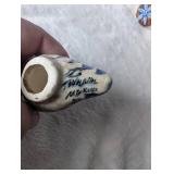 Mexican Folk Art Blue Bird Pottery + Figurines