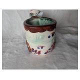 Mexican Folk Art Blue Bird Pottery + Figurines