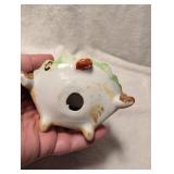 Ceramic Girl in Green Dress on Chair Figurine