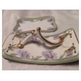 1910 Hand Painted Porcelain Desk Stamp Press