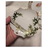 Japanese Porcelain Plate Lot  - Bamboo and Floral Designs